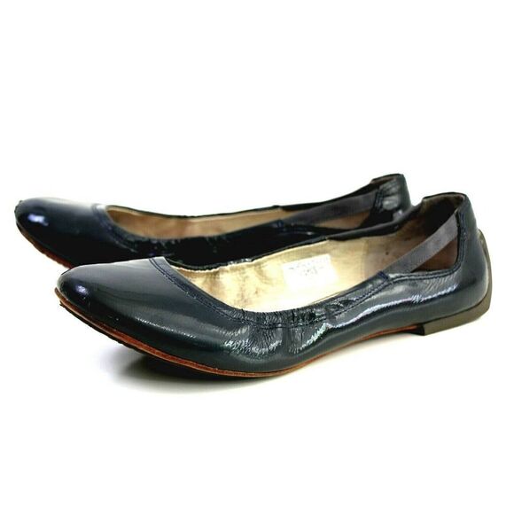 Tsubo DARK GRAY PATENT LEATHER FLAT BALLET SLIP ON SHOES Sz 7 US/38 - Picture 3 of 12